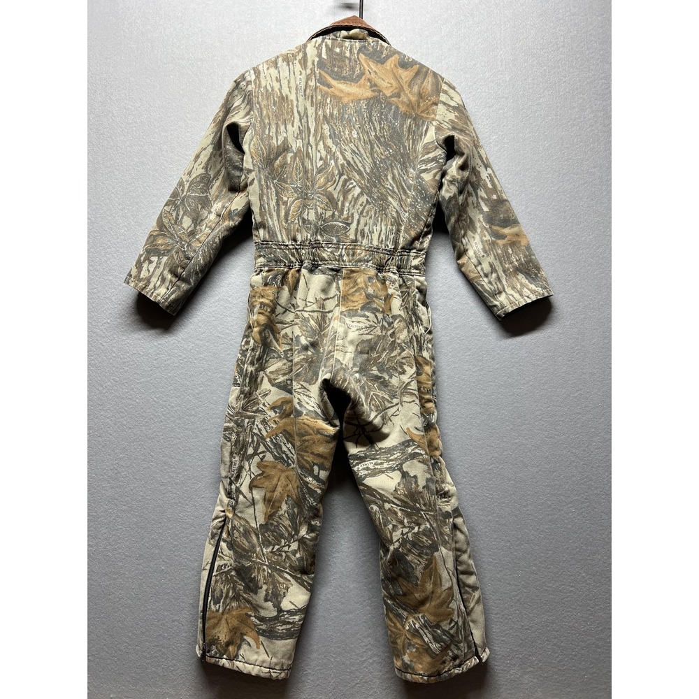 VTG Liberty Hunting Coveralls Youth 10 Regular Brown Realtree Camo Insulated USA - Picture 7 of 14